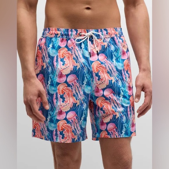 SWIMS Other - NWOT Swims Bari Jellyfish Swim Shorts Men's Medium Blue Elastic Drawstring Waist